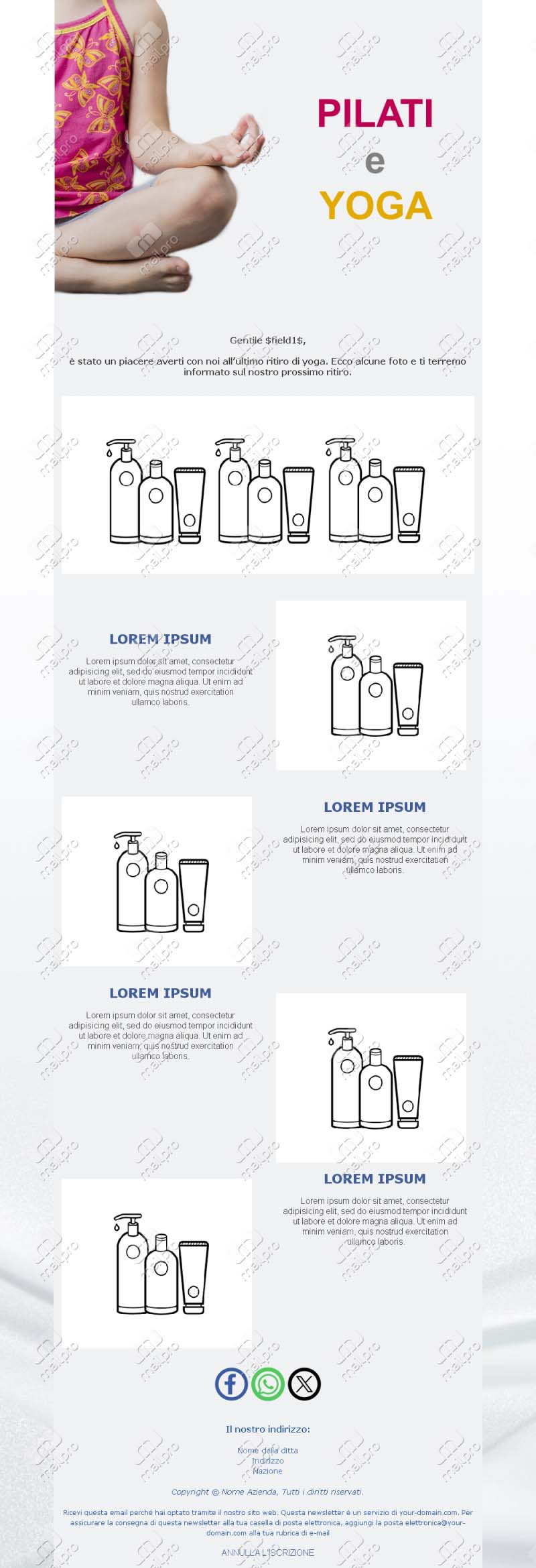 Template Email School Layout