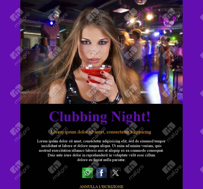 Template Email Eventi Pub