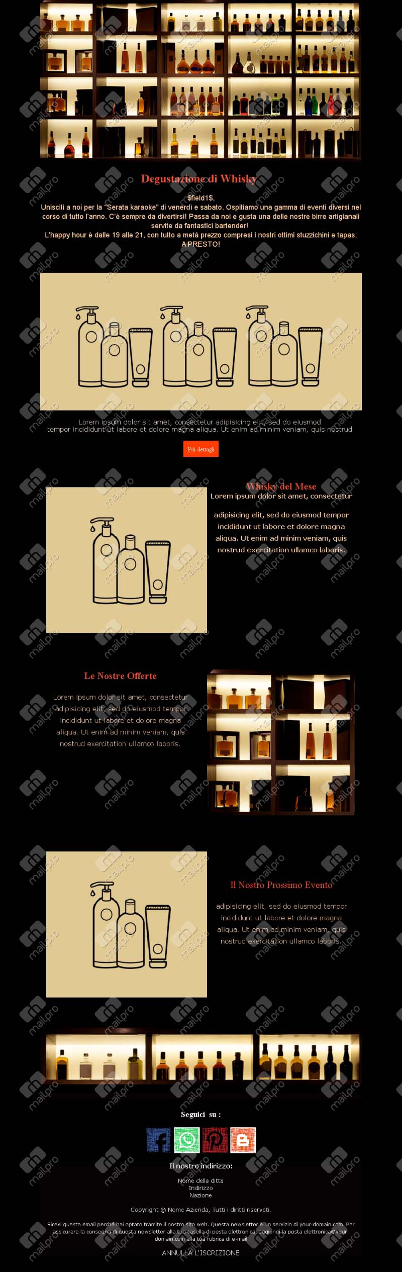 Template Email Cocktail Tapas