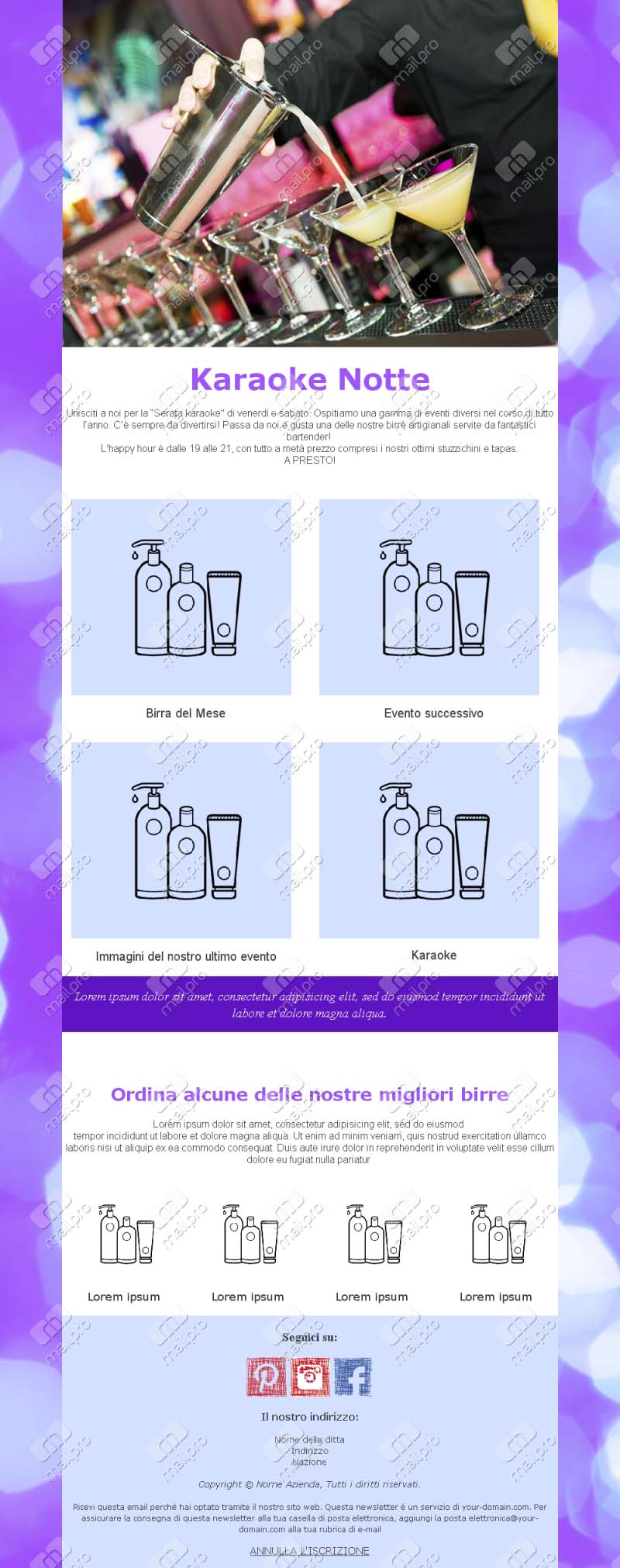 Template Email Birra Artigianale