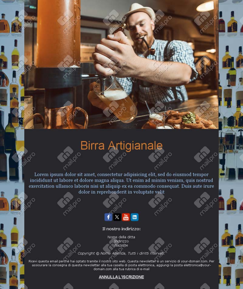 Template Email Cocktail Night