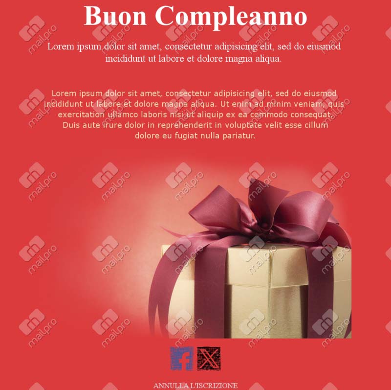 Template Email di Compleanno