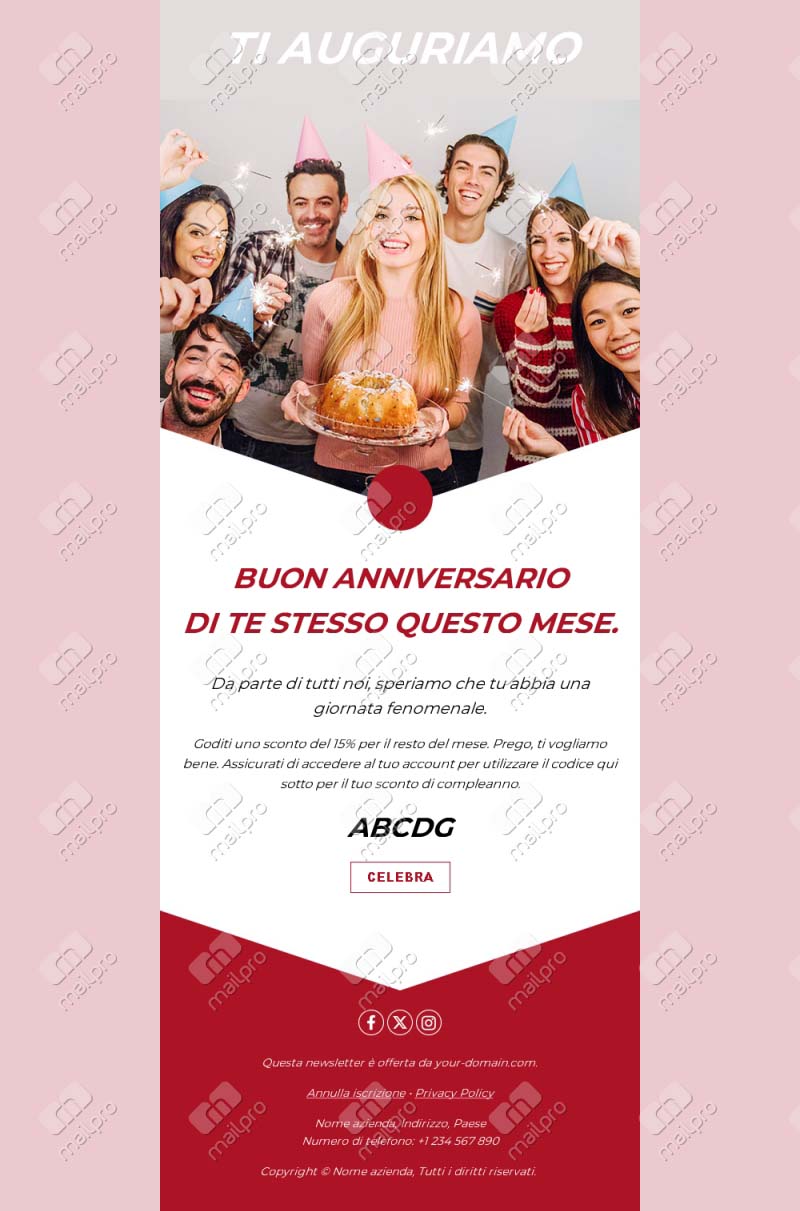Template Email di Compleanno per Clienti