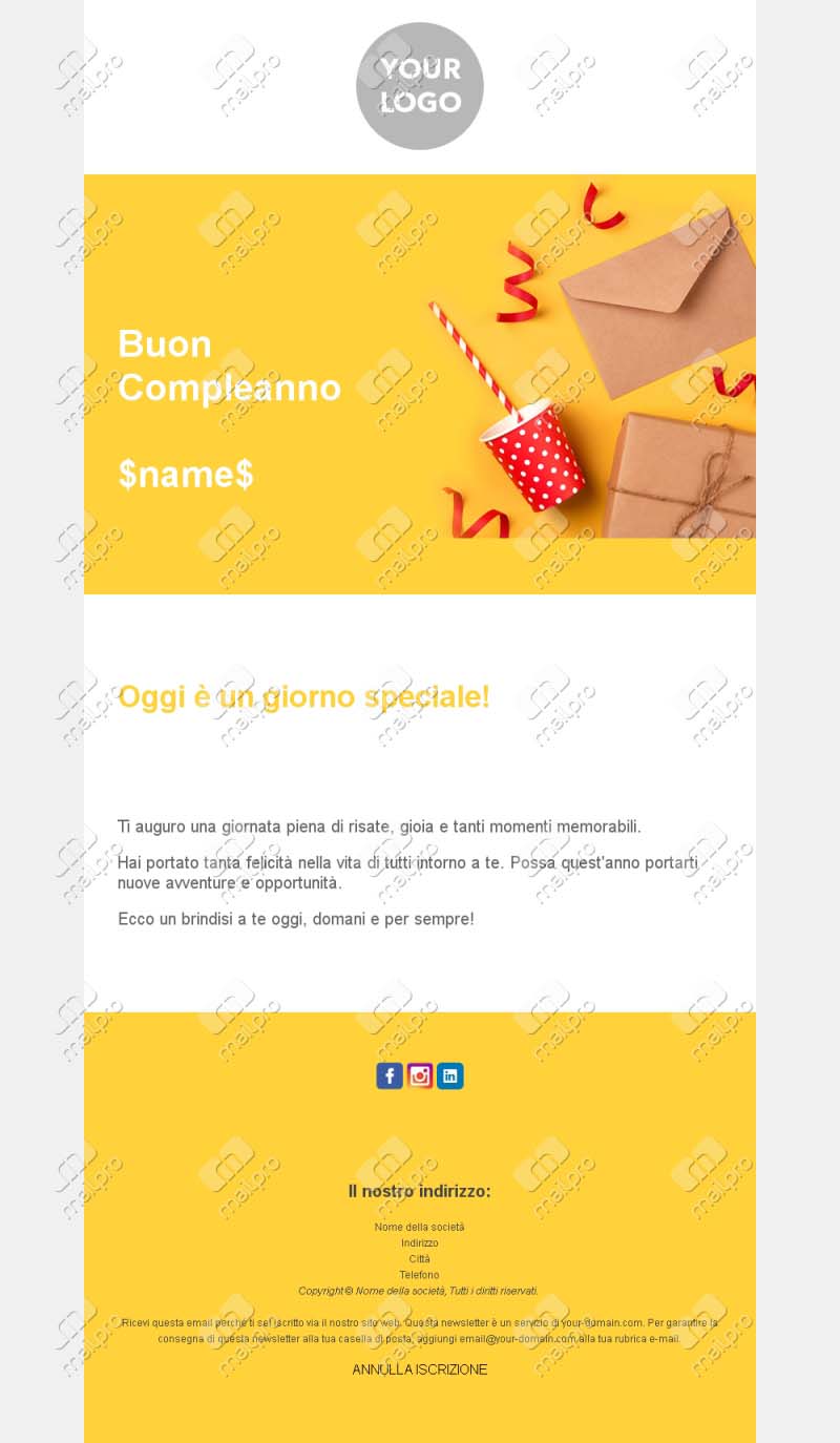 Template Email di Compleanno