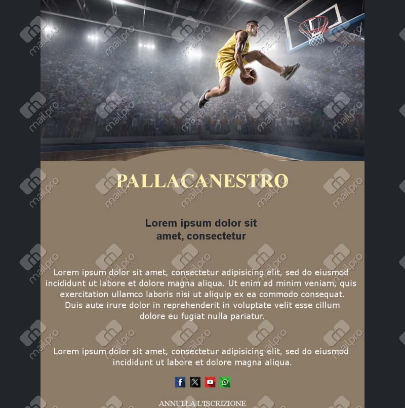 Template Email Big Match Oggi