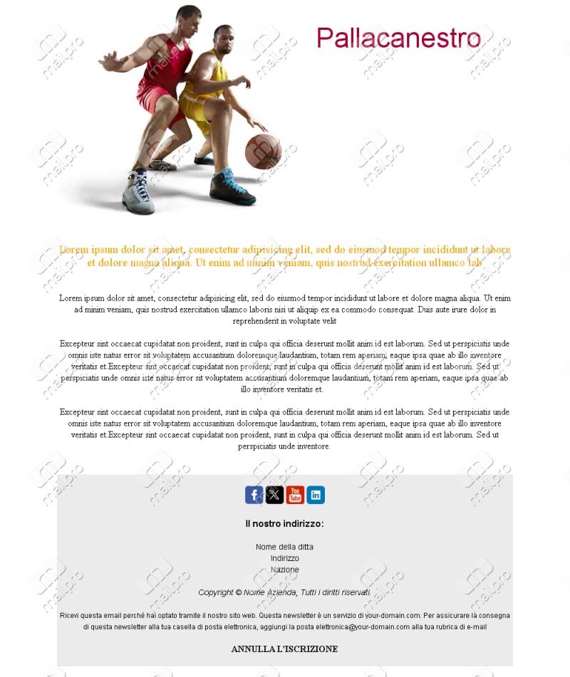 Template Email Playoff Pronti