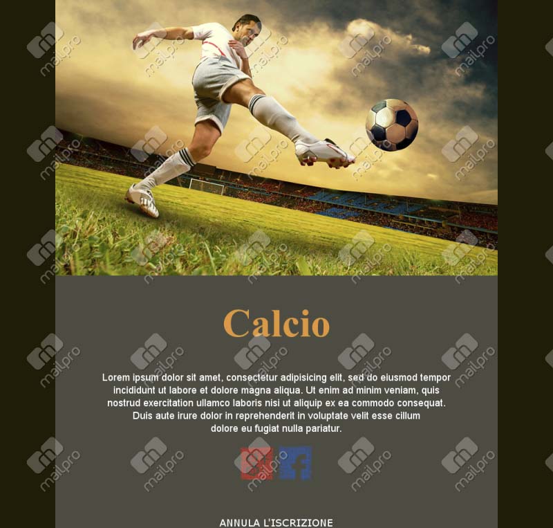 Template Email Football Promo