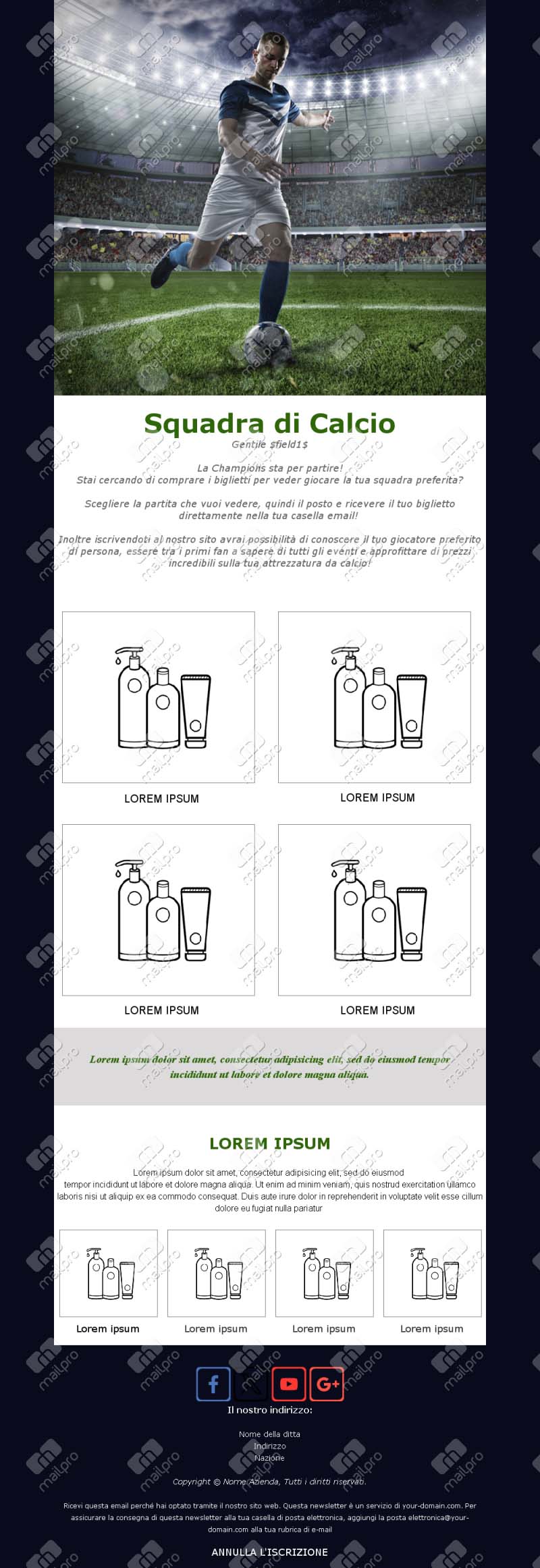 Template Email Offerte Spa	