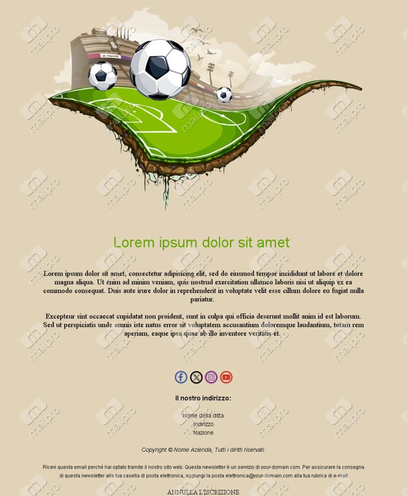 Template Email Promozioni Palestra	