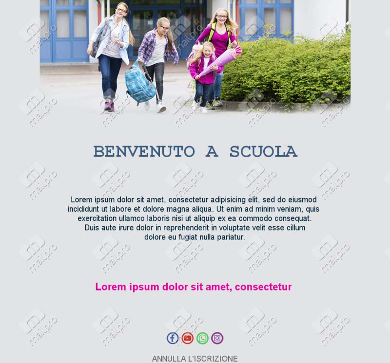 Template Email Riunione Genitori