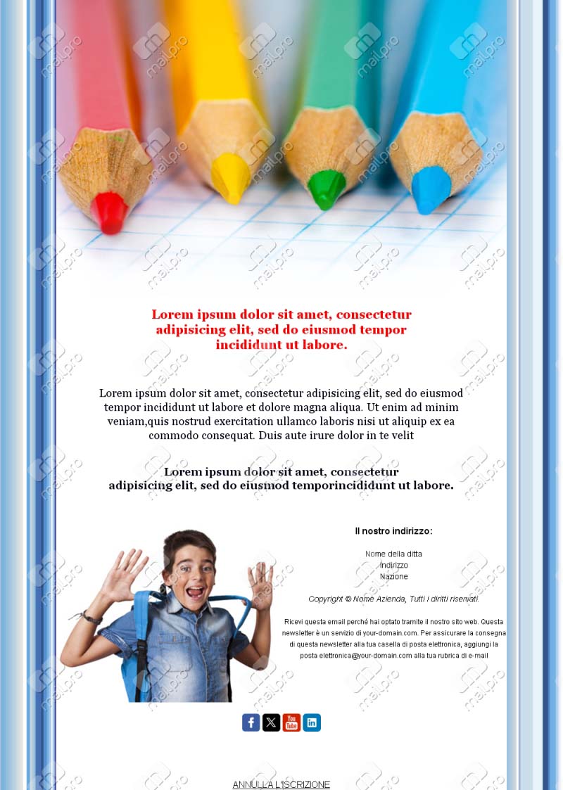 Template Email Notizie Università	