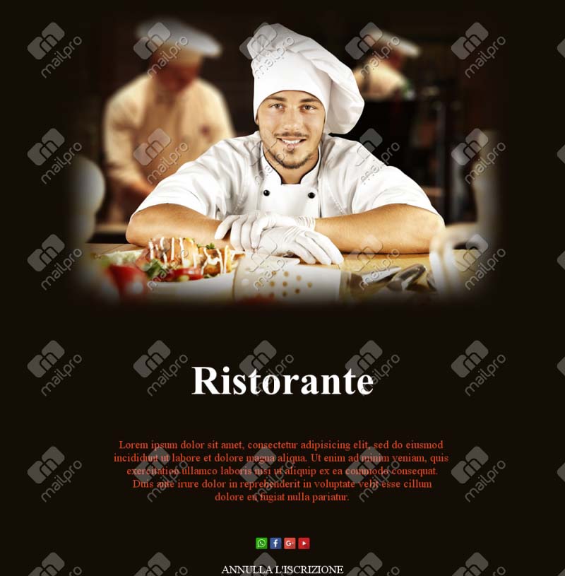 Newsletter Ristorante Email