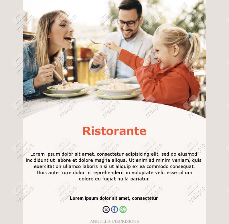 Menu Stagionale Email