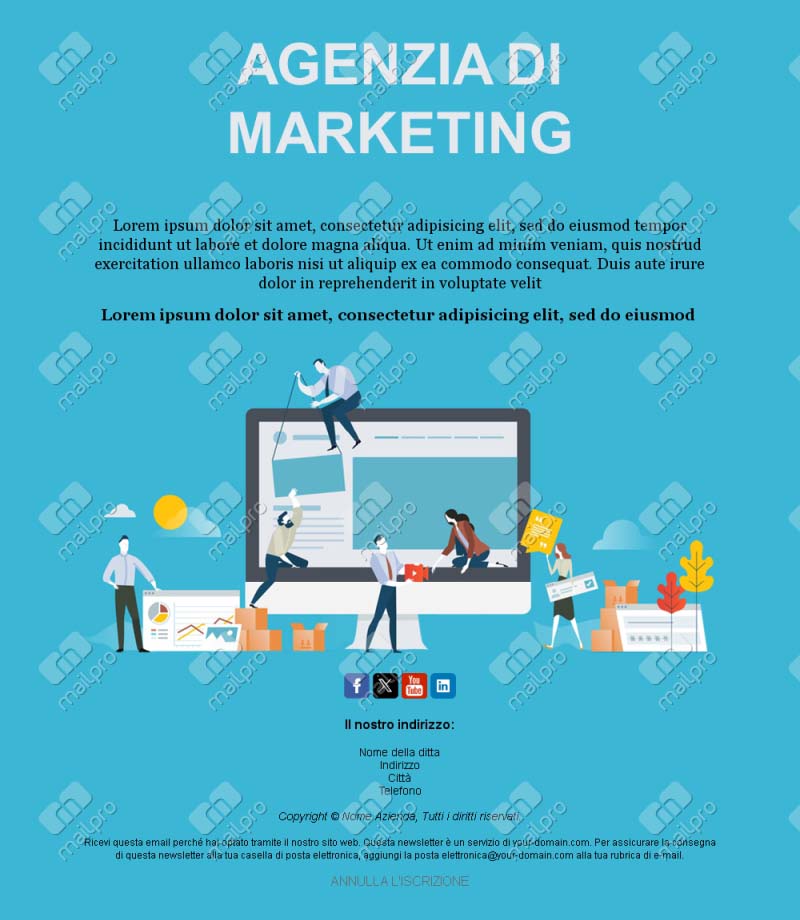 Template Email Aggiornamenti Palestra	