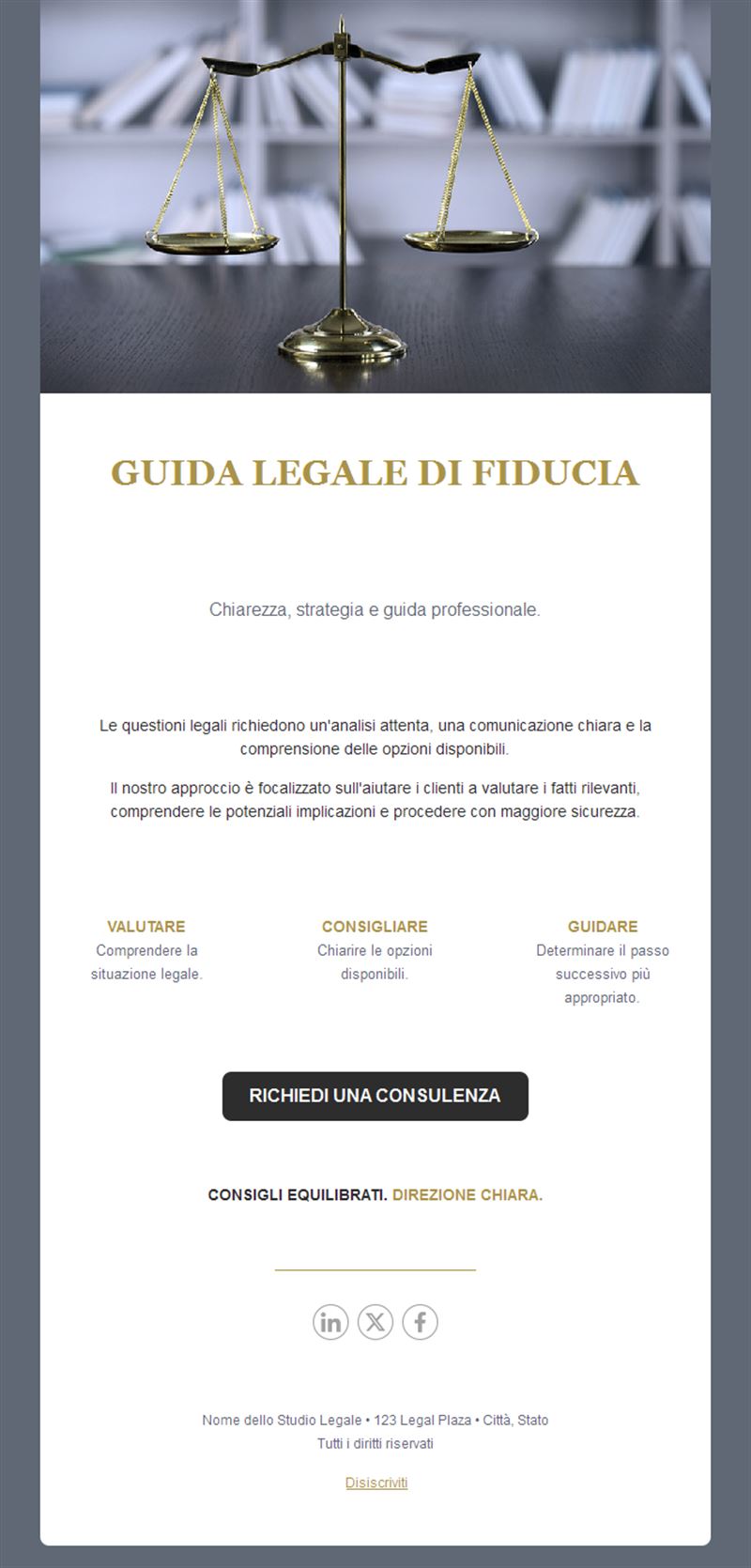 Email consulenza legale affidabile