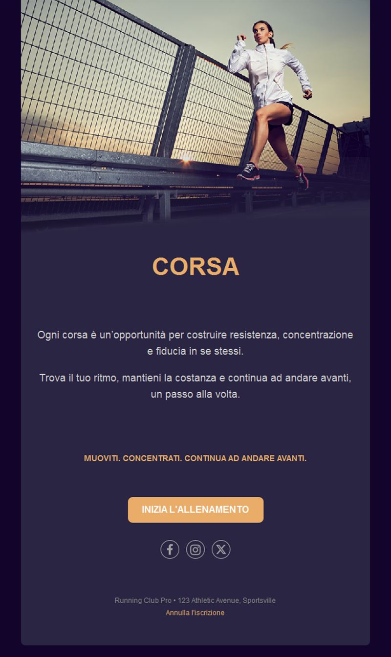 Energizing Running Event Templates