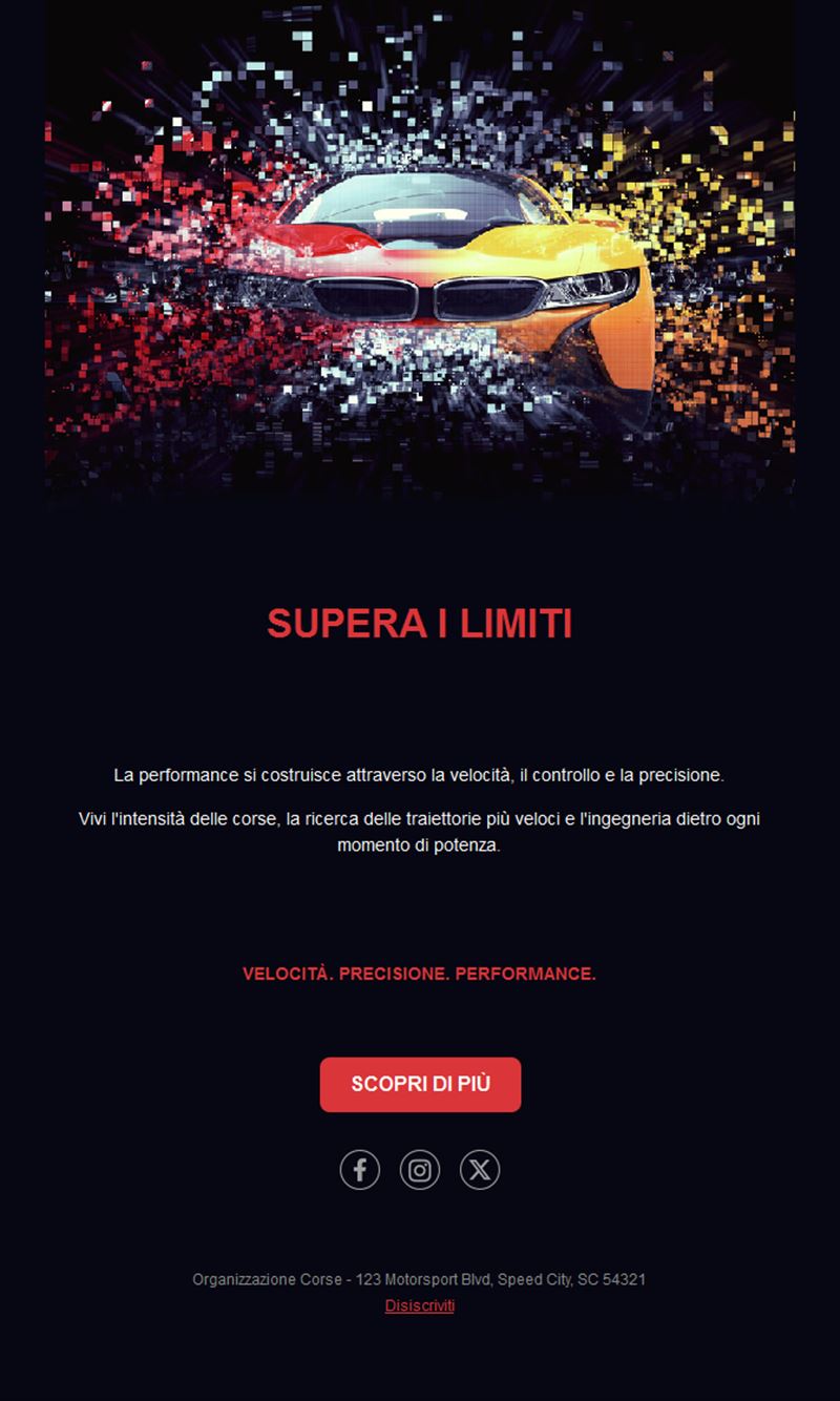 Email gare di supercar