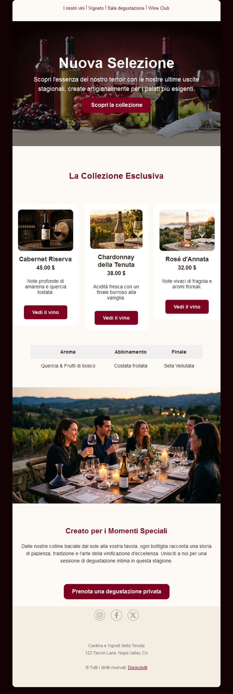 Vineyard Email Designs