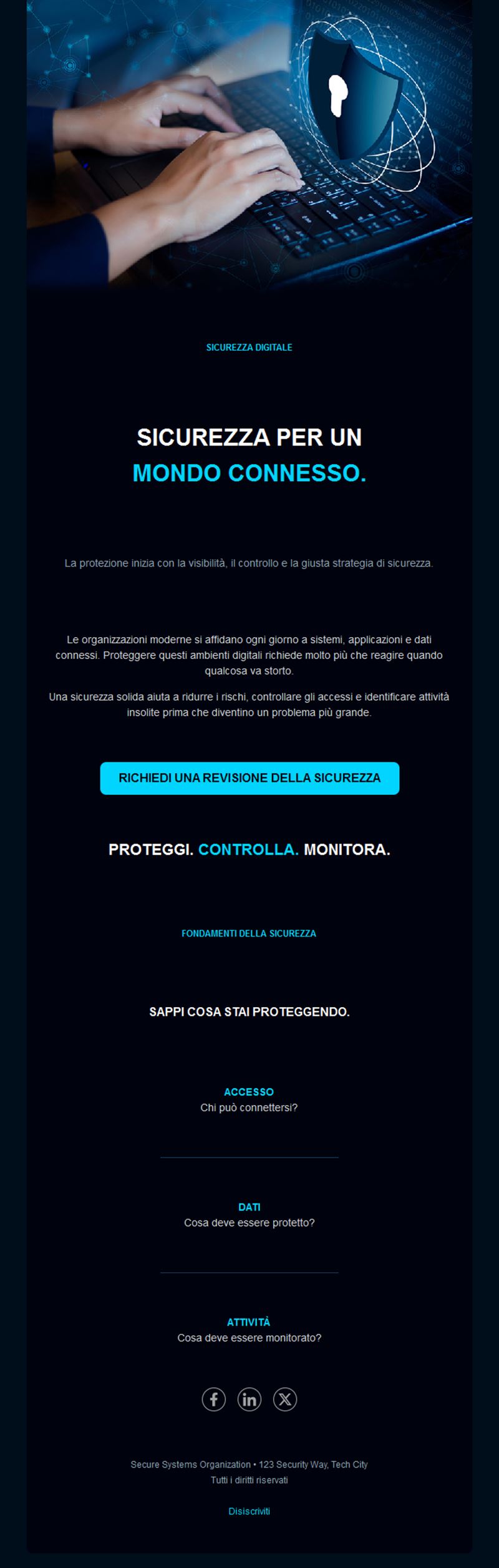 Email servizi di cybersicurezza