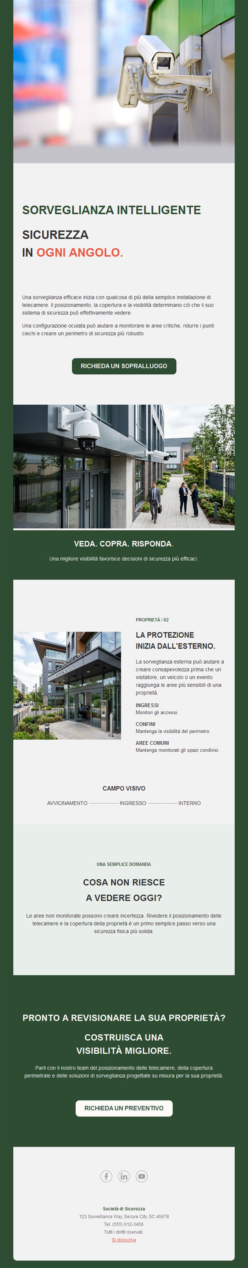 Email di videosorveglianza intelligente