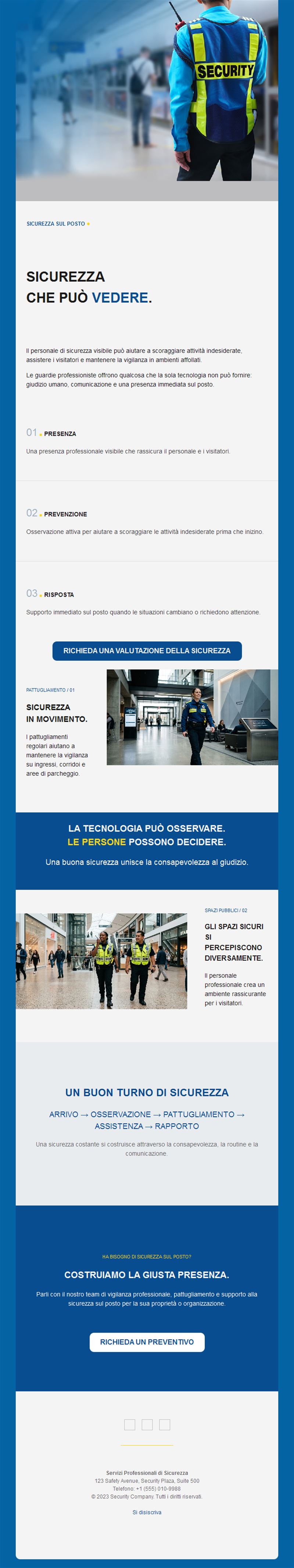 Email di vigilanza in loco