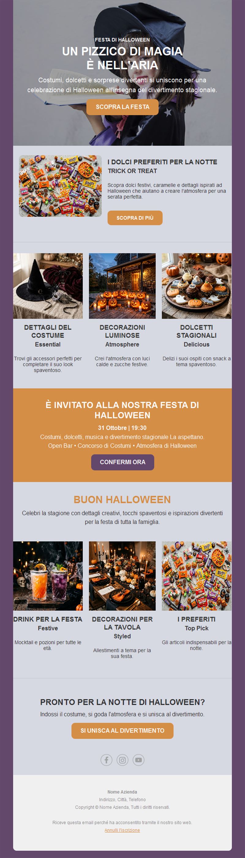 Invito alla festa di Halloween con RSVP