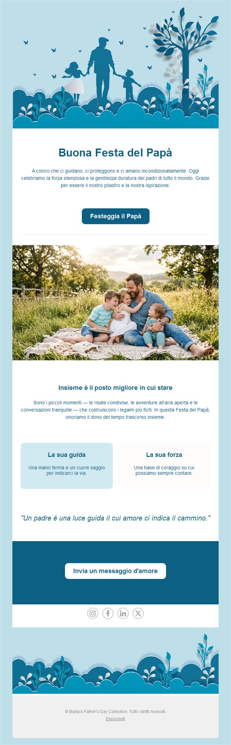 Email di omaggio per la Festa del papà
