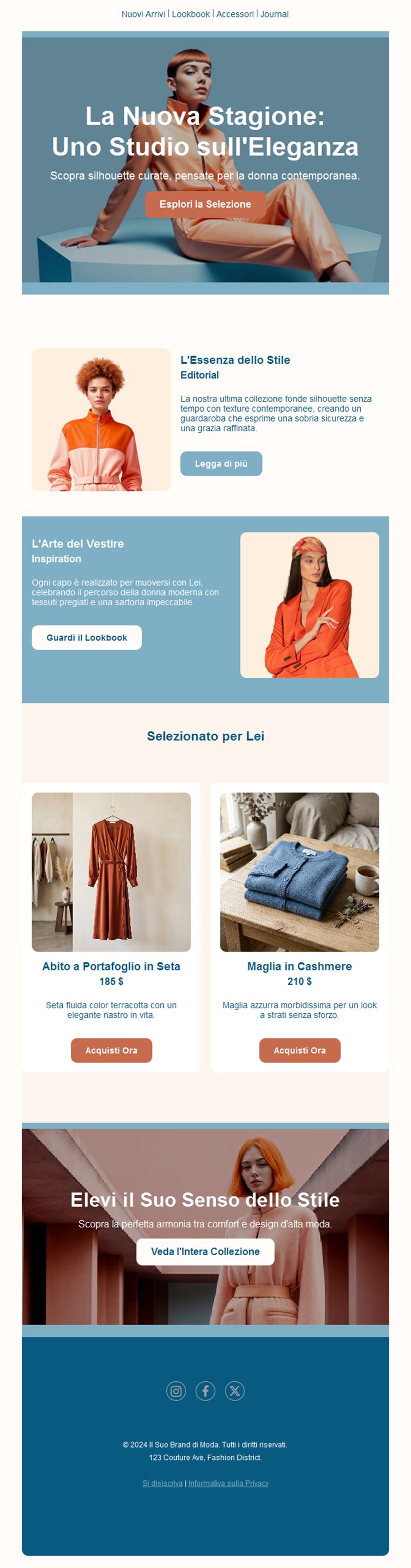 Email moda donna nuova stagione