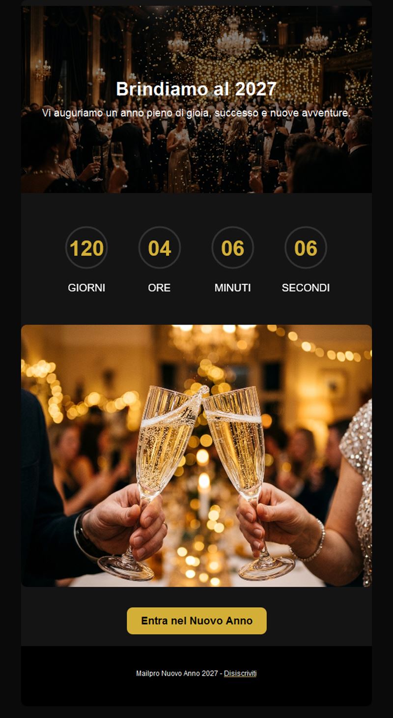 Modello email Buon Anno 2027