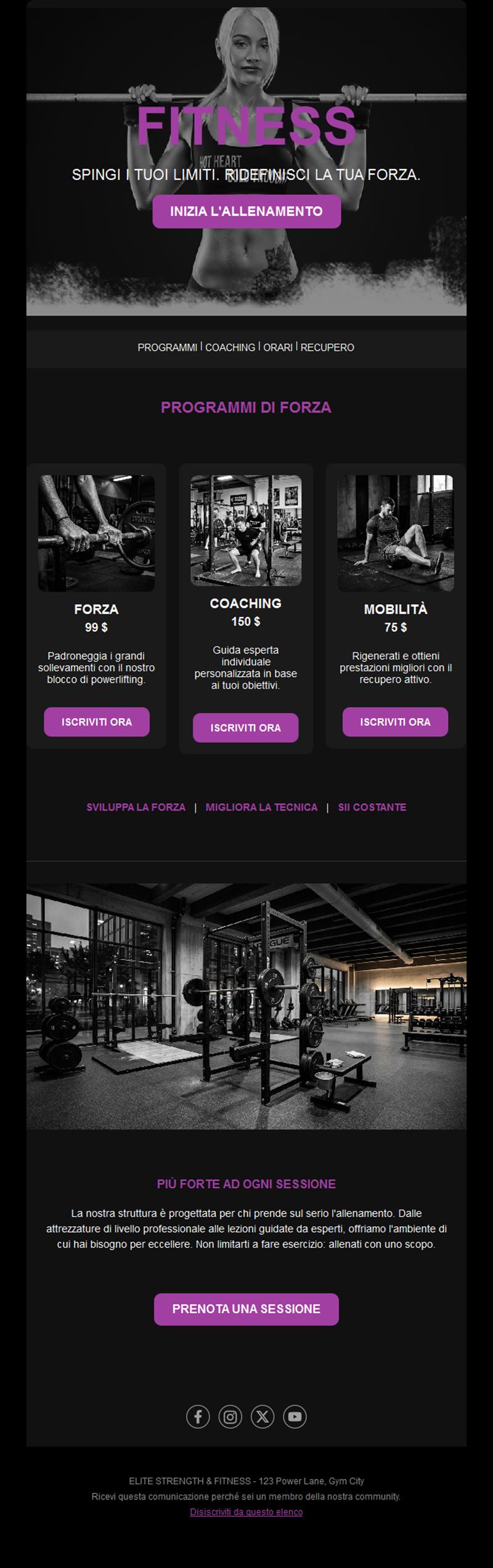 Fitness Motivation Emails