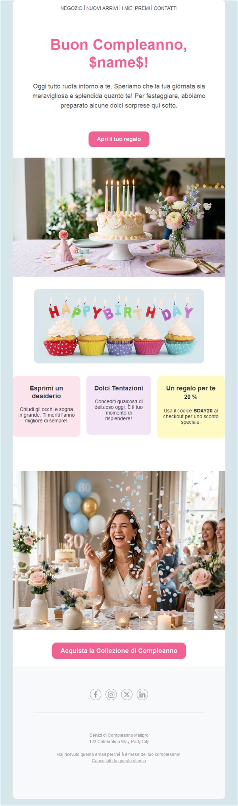 Birthday Celebration Emails