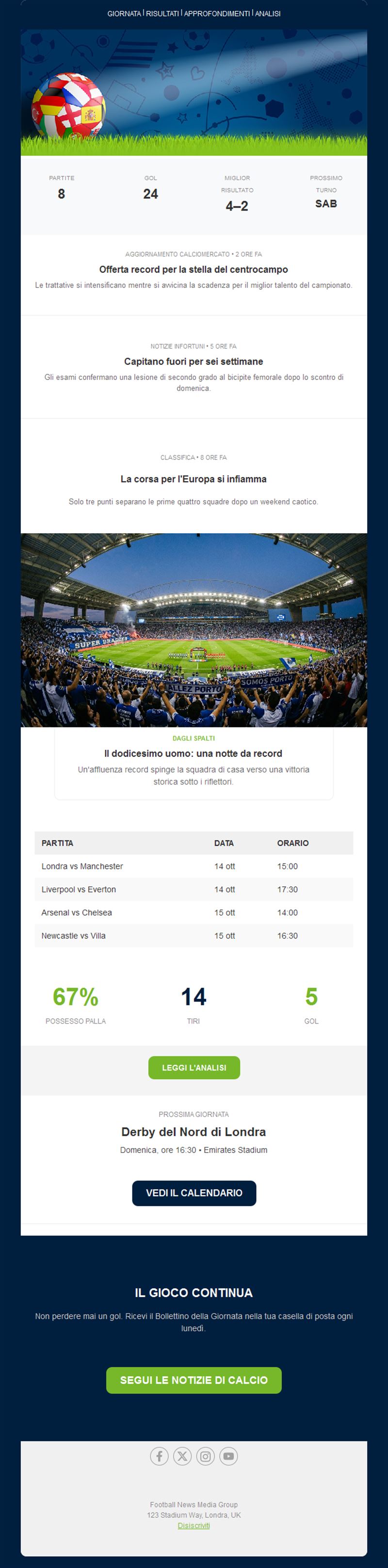 Goal Highlight Emails