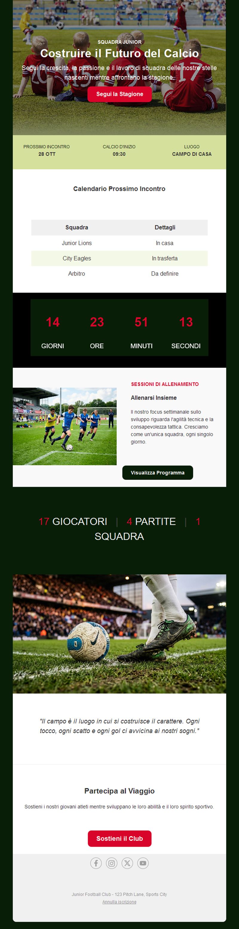 Football Fan Email Alerts