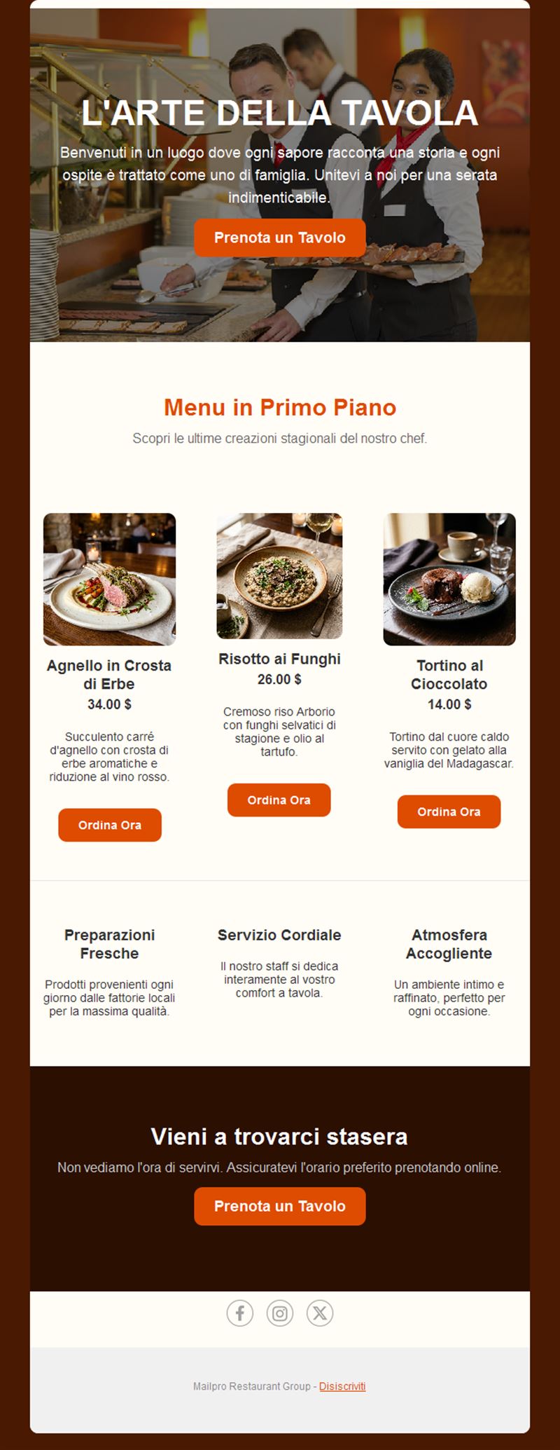 Restaurant Email Templates