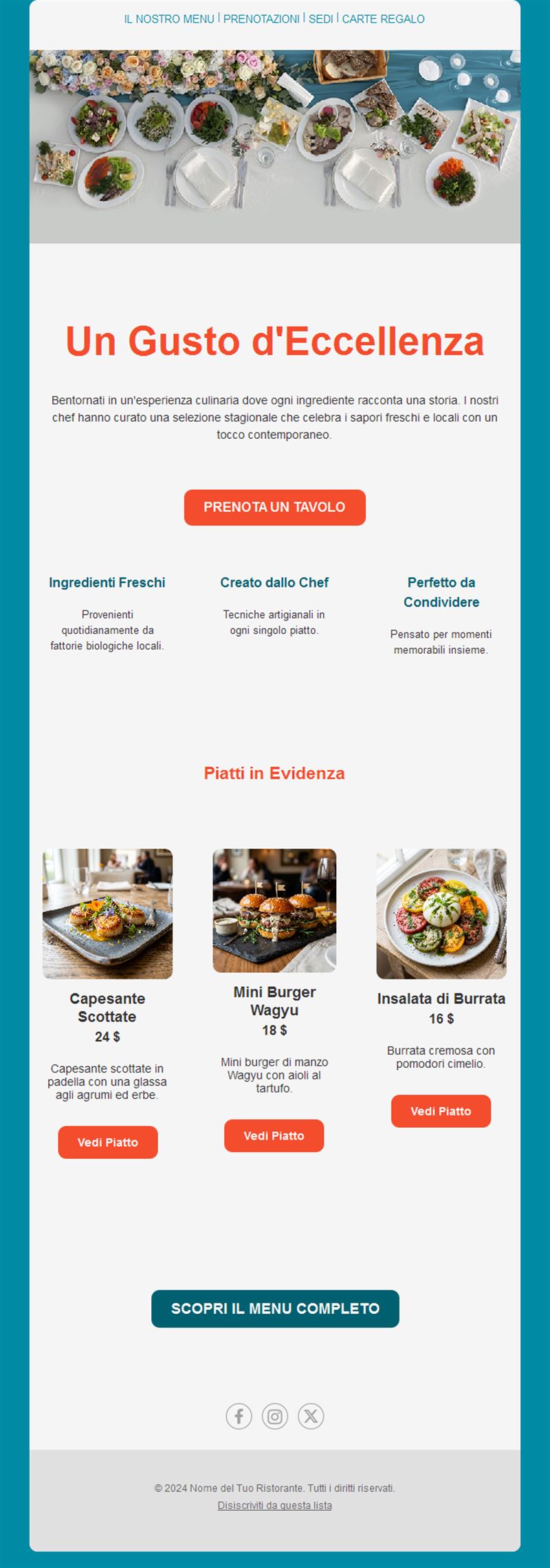 Restaurant Specials Emails