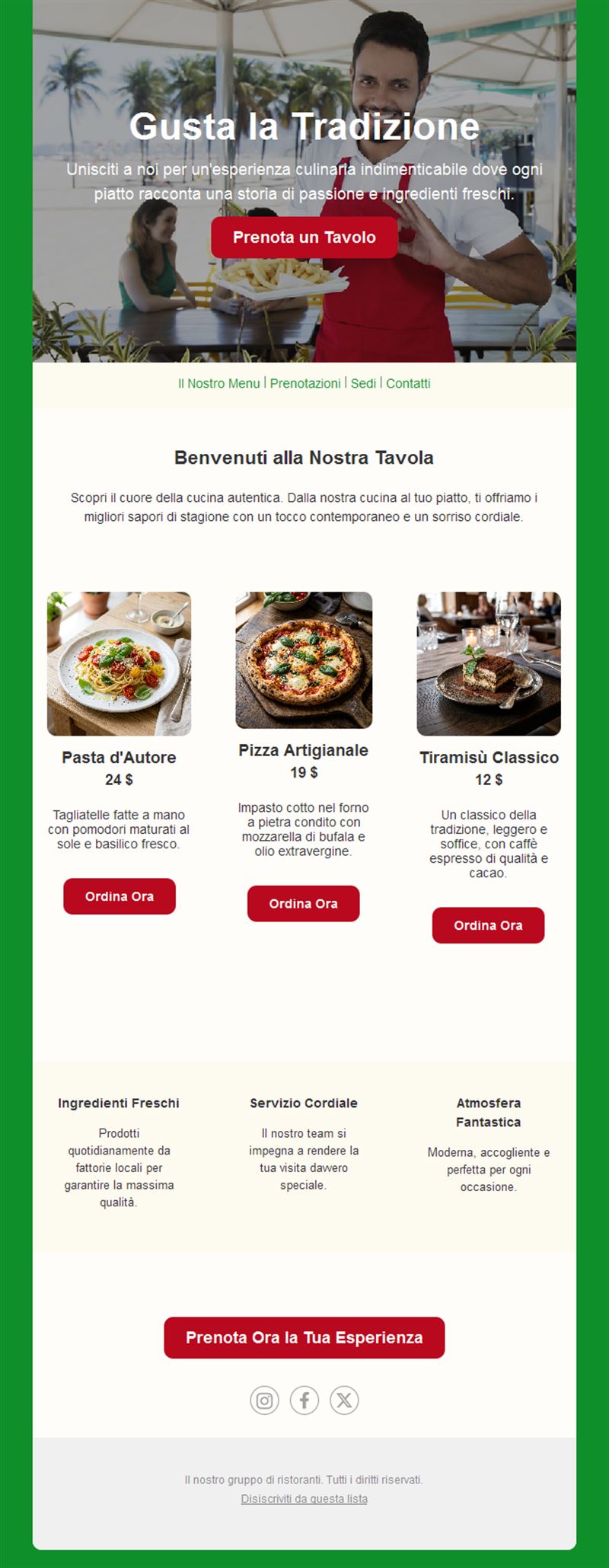 Dining Offer Email Templates