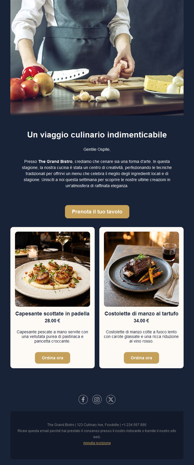 Restaurant Email Templates