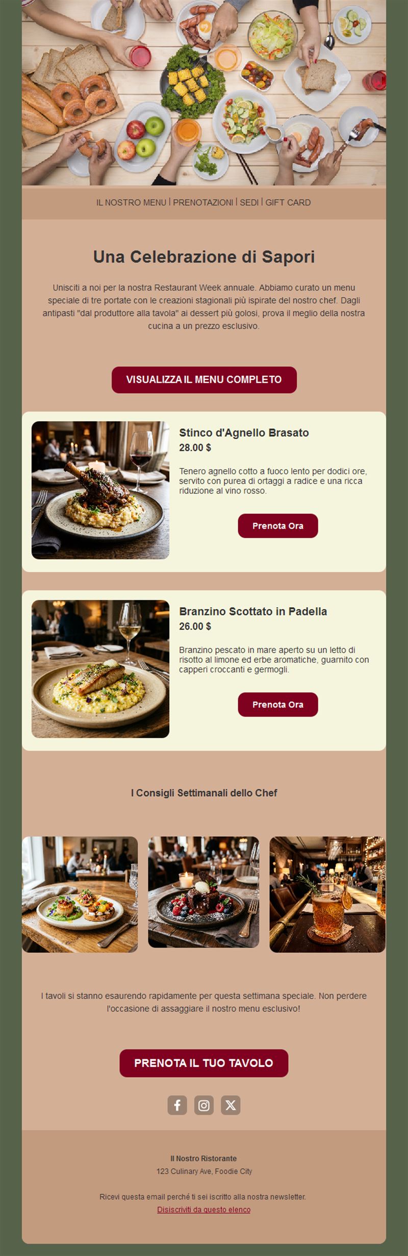 Gourmet Email News