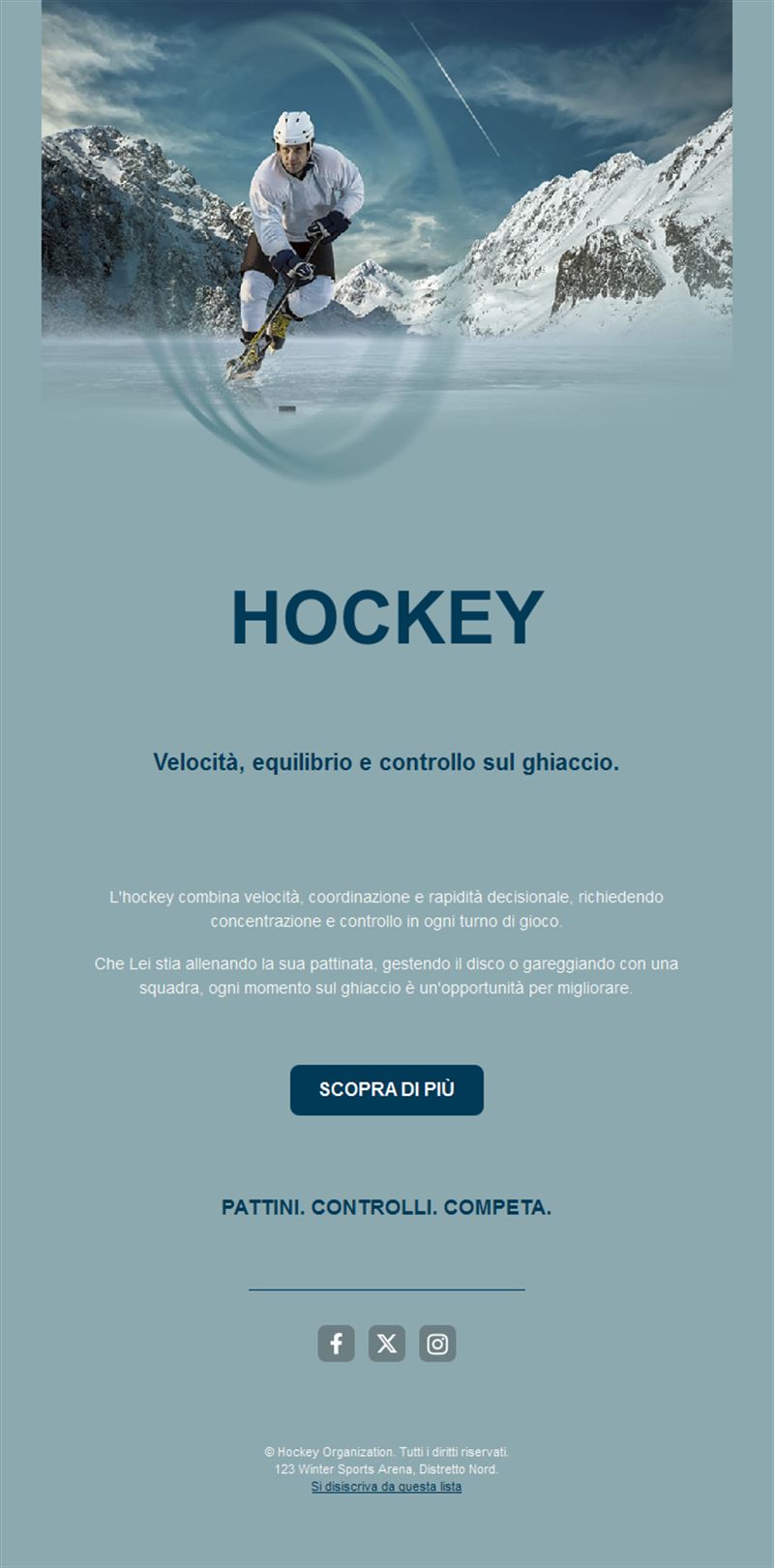 Email hockey all'aperto