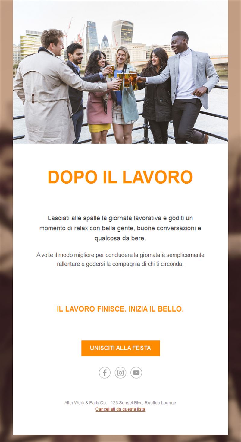 Evening Social Invitations