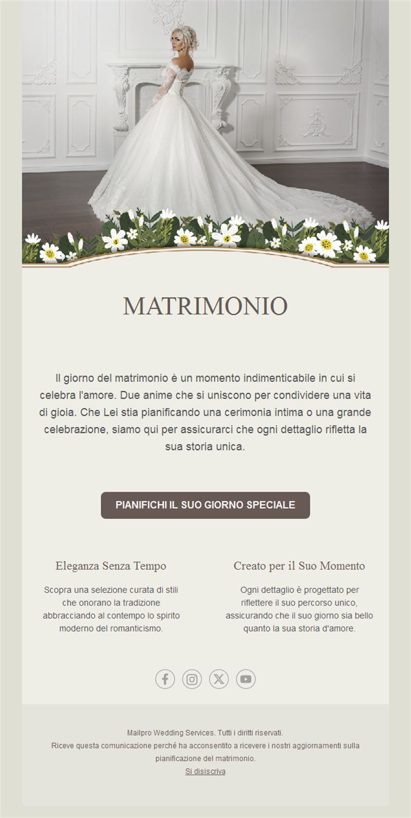 Email di wedding planner