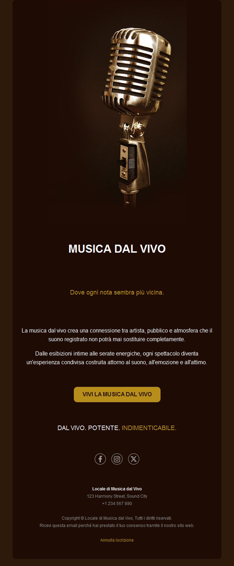 Music Event Templates