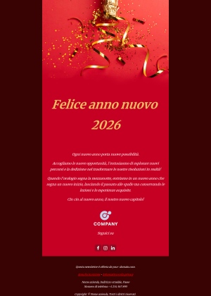 Email Messaggio Capodanno 2026