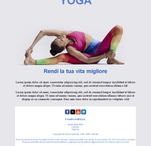 Template Email Yoga per Tutti	