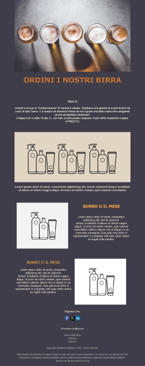 Template Email Serate Pub