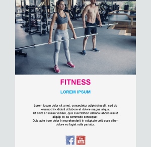 Template Email Gym Routine