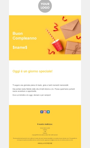 Template Email di Compleanno