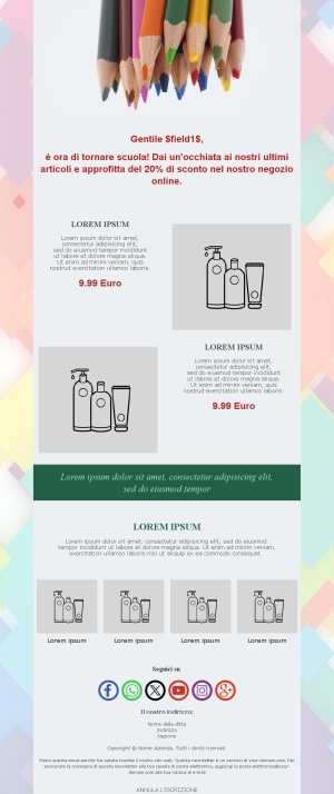 Template Email Aggiornamenti Lezioni	