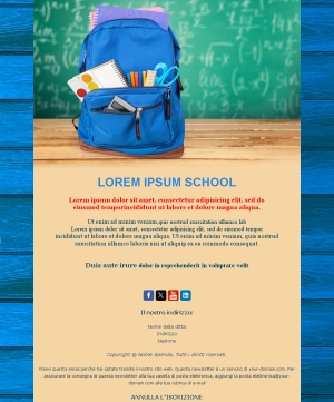 Template Email Aggiornamenti Educazione