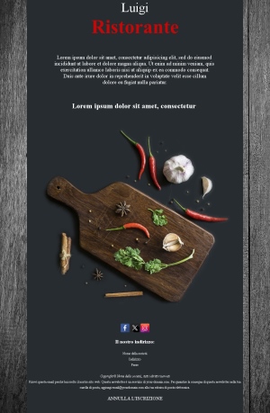 Email Apertura Ristorante
